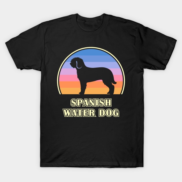 Spanish Water Dog Vintage Sunset Dog T-Shirt by millersye